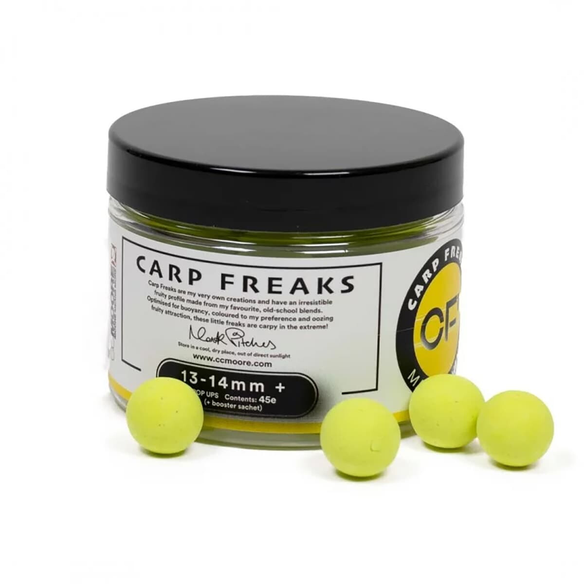 Carp Freaks + Pop Ups Yellow 13-14 mm (45 Stück)
