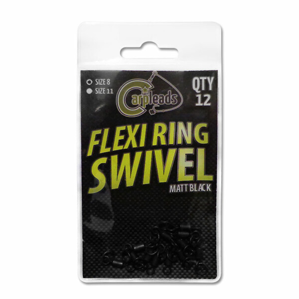 Flexi Ring Swivel Gr. 8 12 Stuck Matt Black